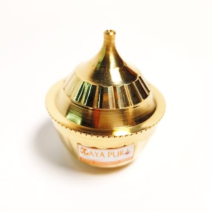 MAYAPURI Handmade Pital Sindoor Box | Sindur Dibbi/Kumkum Dani, Golden