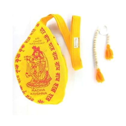 MAYAPURI Gomaukh Japa Mala Bag/Chanting Bag/Beads Bag with Sakshi Mala Counter