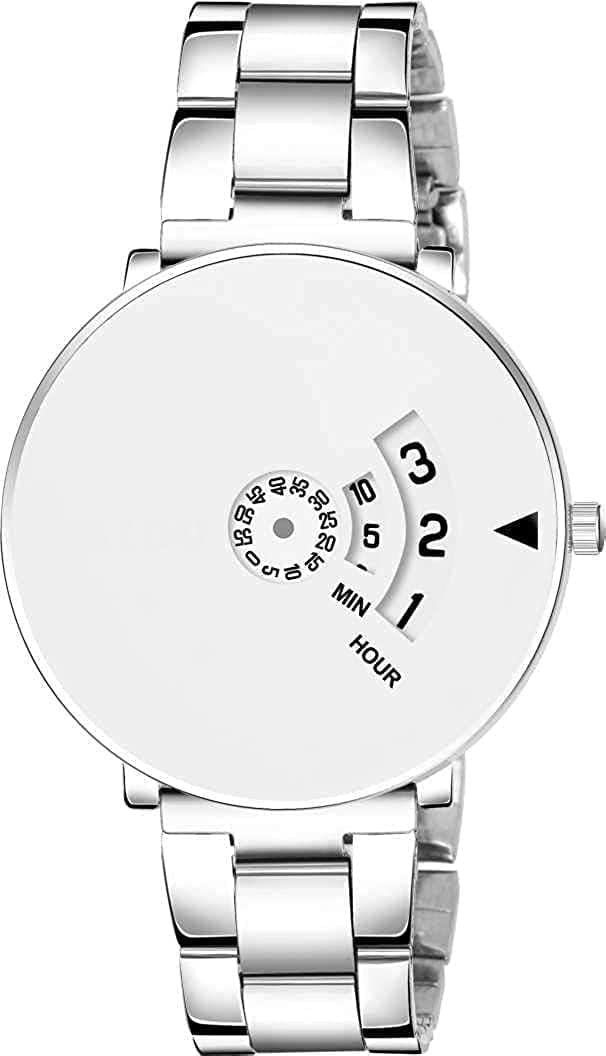 Exelent Round Analogue White Dial Men's Watch