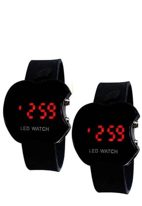 Exelent Digital LED Watch Baby Boy's Watch (Black Dial Black Colored Strap) Pack of 2