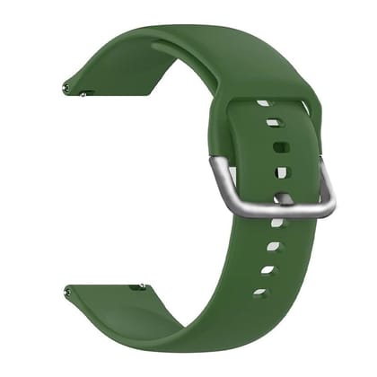 Exelent Silicone 19mm Replacement Band Strap Green with Metal Buckle Compatible Smart Watches