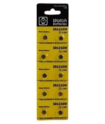 Watch Cell SR626SW 377 Button Cell Silver Oxide Batteries 1.55V for Wrist Watch - Pack of 10