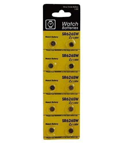 Watch Cell SR626SW 377 Button Cell Silver Oxide Batteries 1.55V for Wrist Watch - Pack of 10