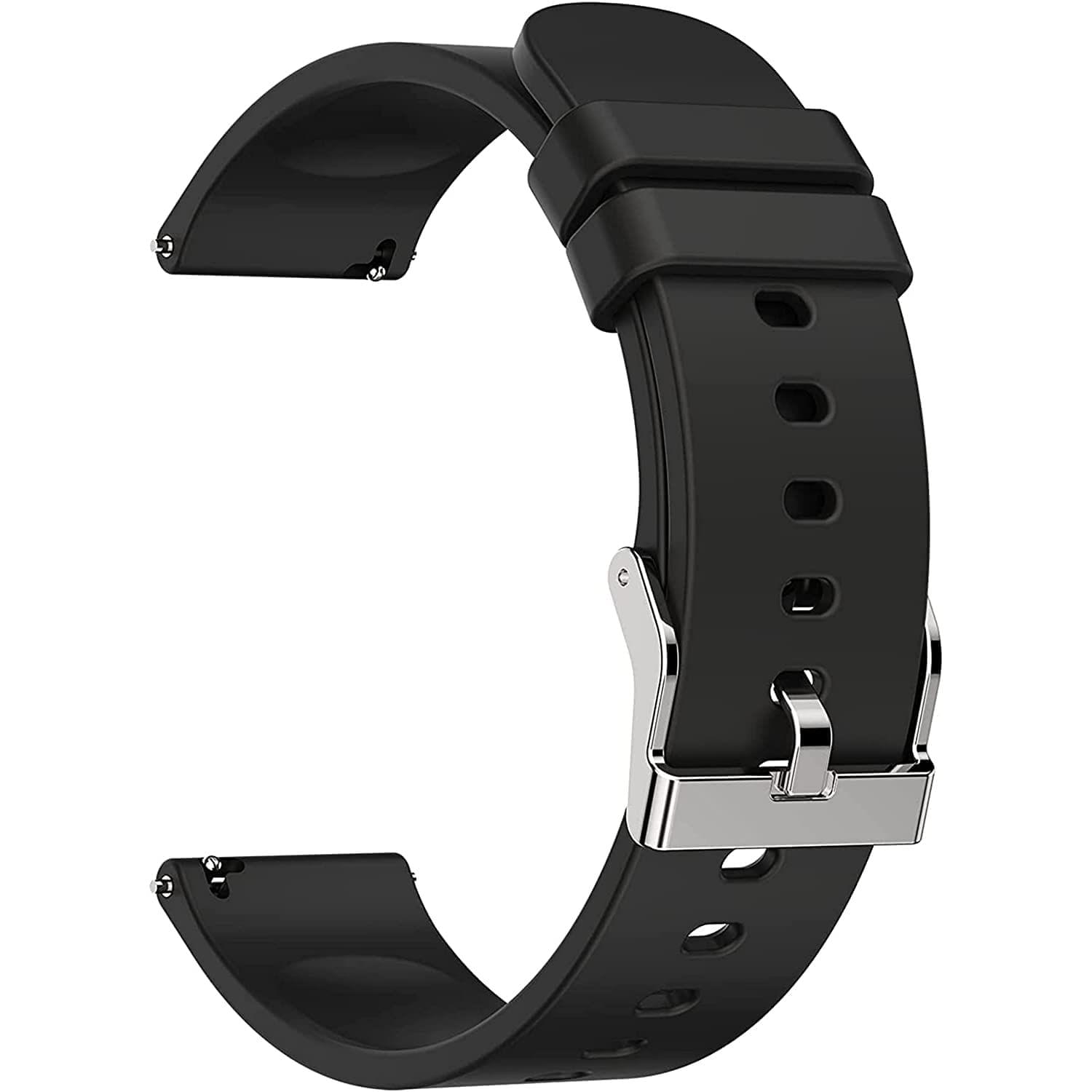 Exelent Watch Strap belt 19MM Strap for Compatible with Silicone Replacement Strap Belt (Black-, 19 mm)