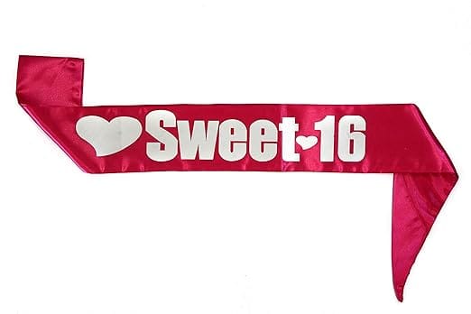 Wanna Party Sweet 16 Sash - Pink