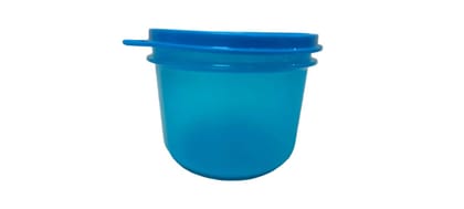  Tupperware 1 Cup Blue Round Sealable Container