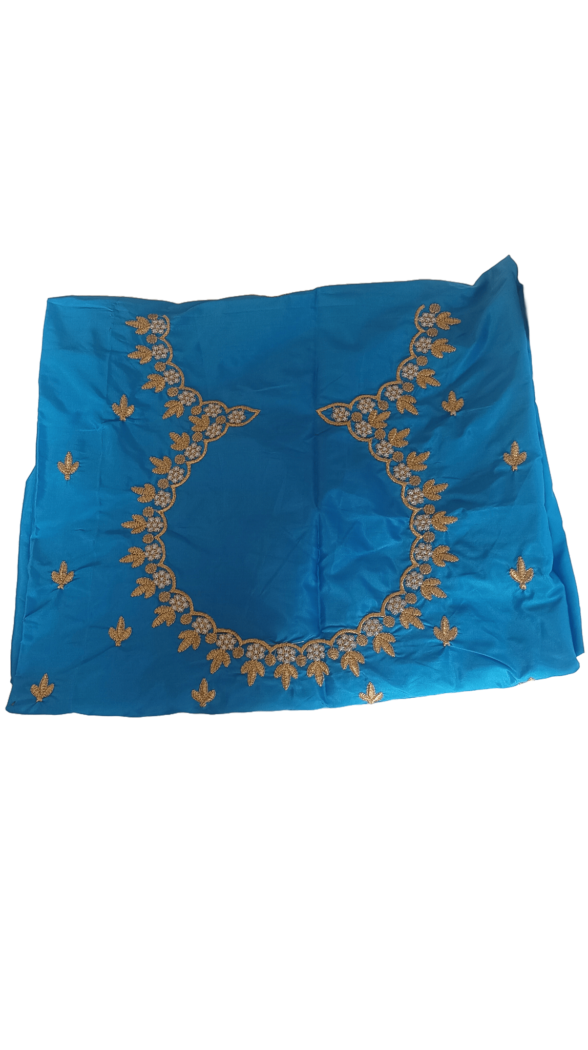  Blue Embroidered Blouse Piece With Zari And Stone Work