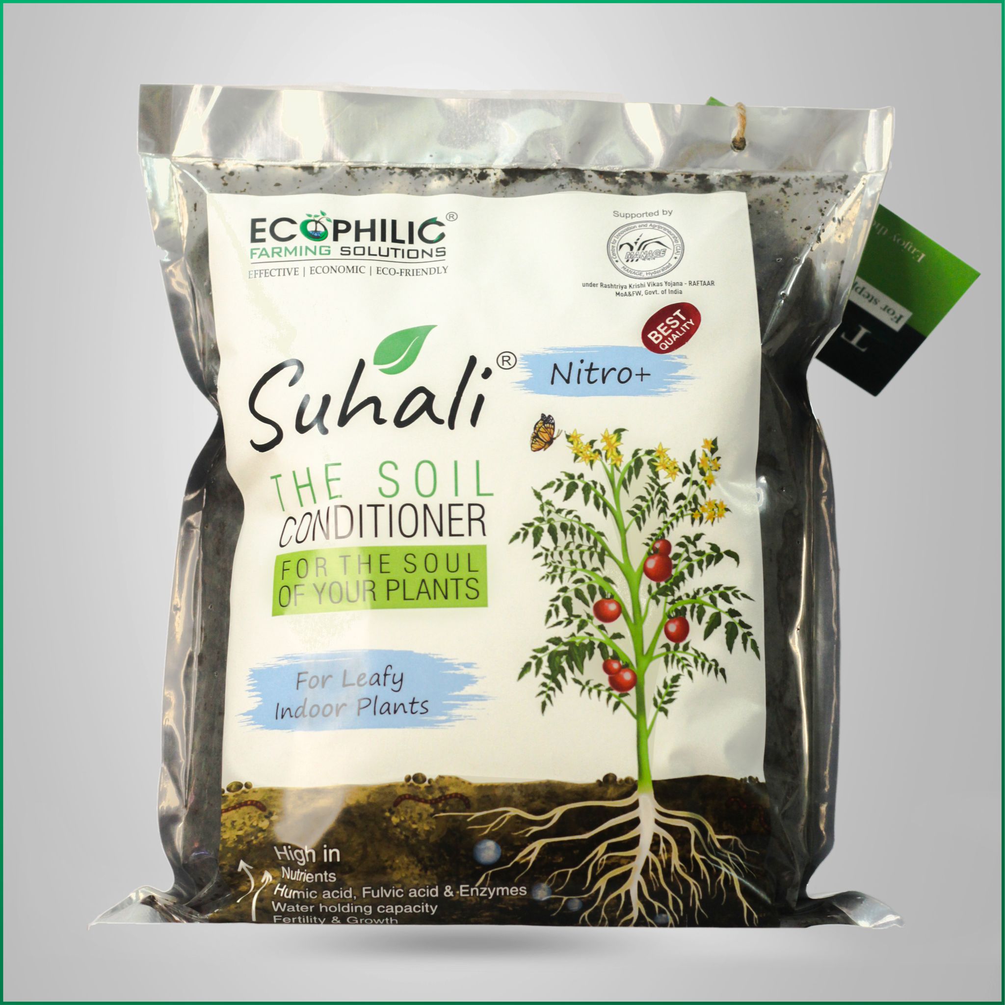 Suhali Nitro+ Soil Conditioner and Organic Plant Nutrients for Indoor and Foliage Plants