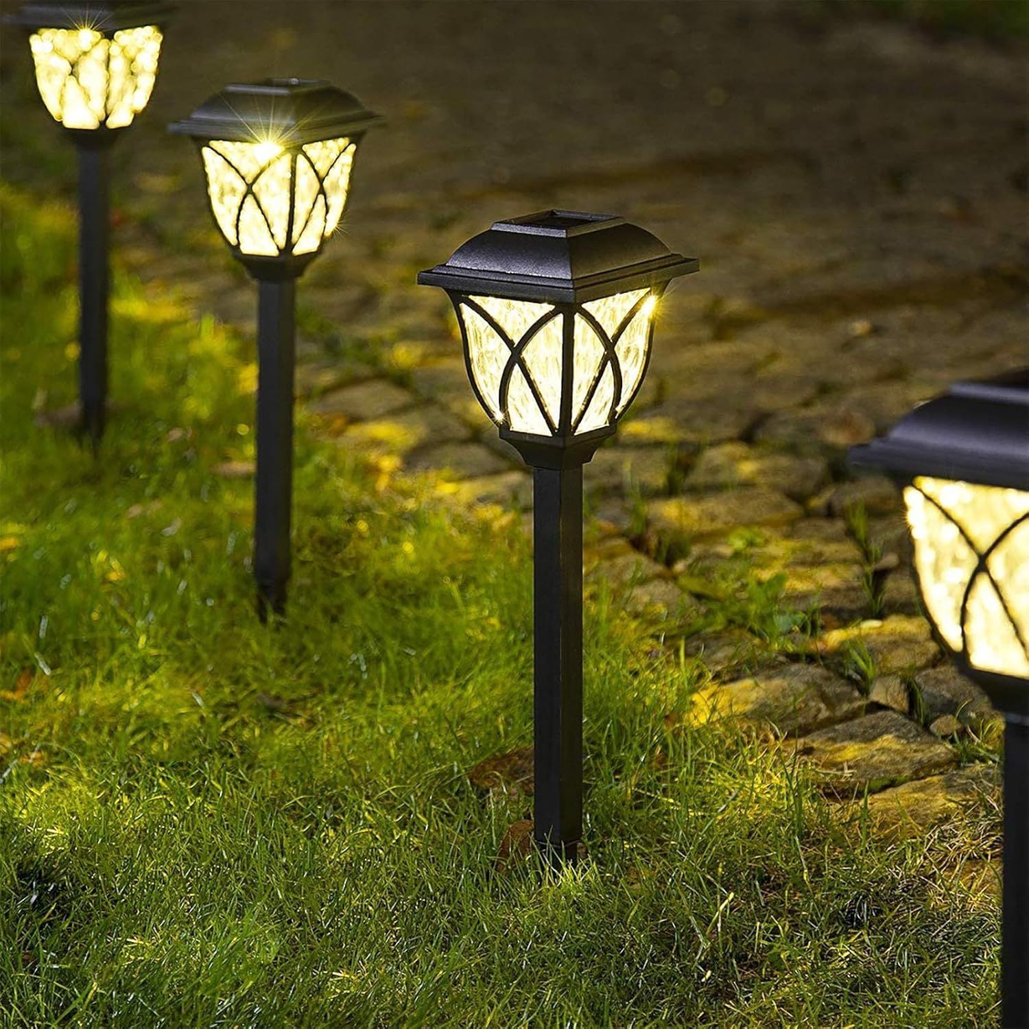 Solar Pathway Lights Outdoor Solar Landscape Decorative Lights Solar Garden Lights (2 PIS SET)