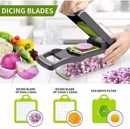 13 in 1 Food Chopper Onion Chopper, Multifunctional Vegetable Slicer Dicer Cutter