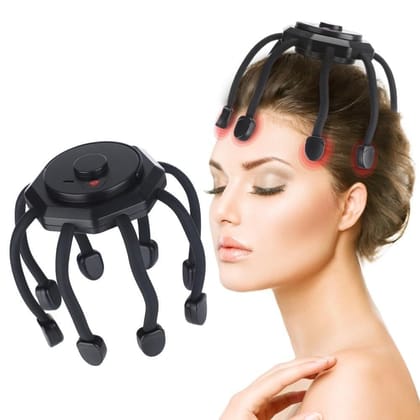 Electric Head Massager Octopus Scalp Massagers 360 Degree Automatic Rechargeable Handfree Relax Massage