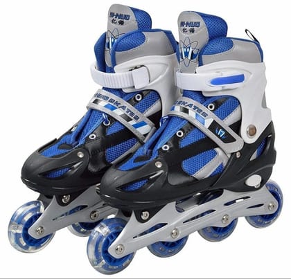 Skating Shoes Inline Skates w/ Light Up Wheels LED Flashing Roller Skates