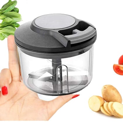 Plastic Chopper with Pull Cord Technology and 3 Stainless Steel Blades