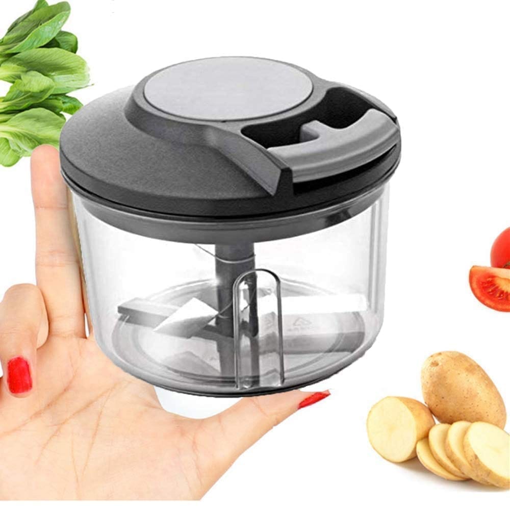 Plastic Chopper with Pull Cord Technology and 3 Stainless Steel Blades