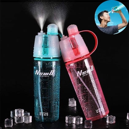 2 in 1 Drink, Mist spray Water Bottle