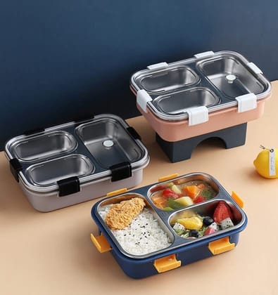 3 SECTION LUNCH BOX STEEL