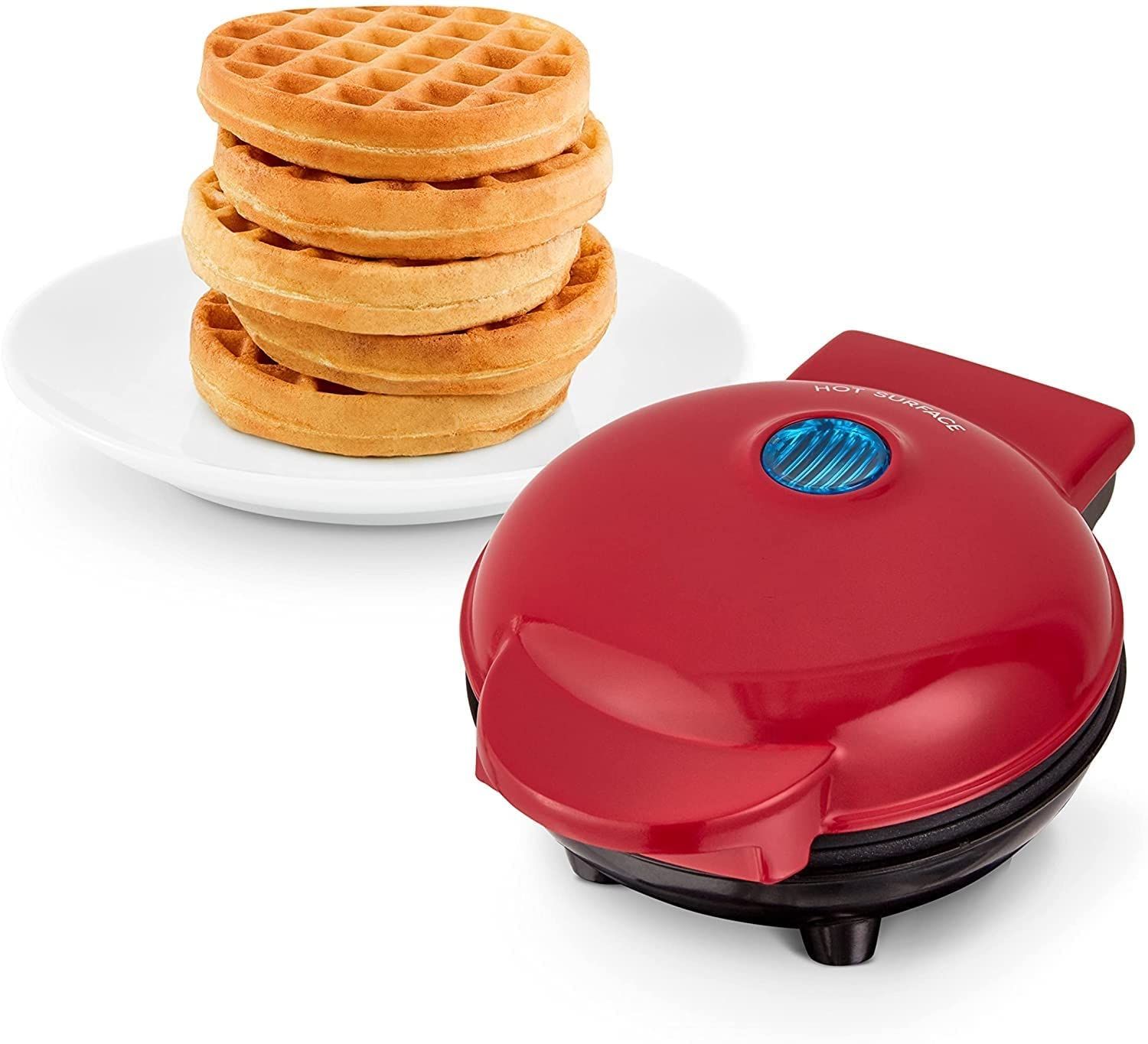 Mini Waffle Maker 4 Inch- 350 Watts: Stainless Steel