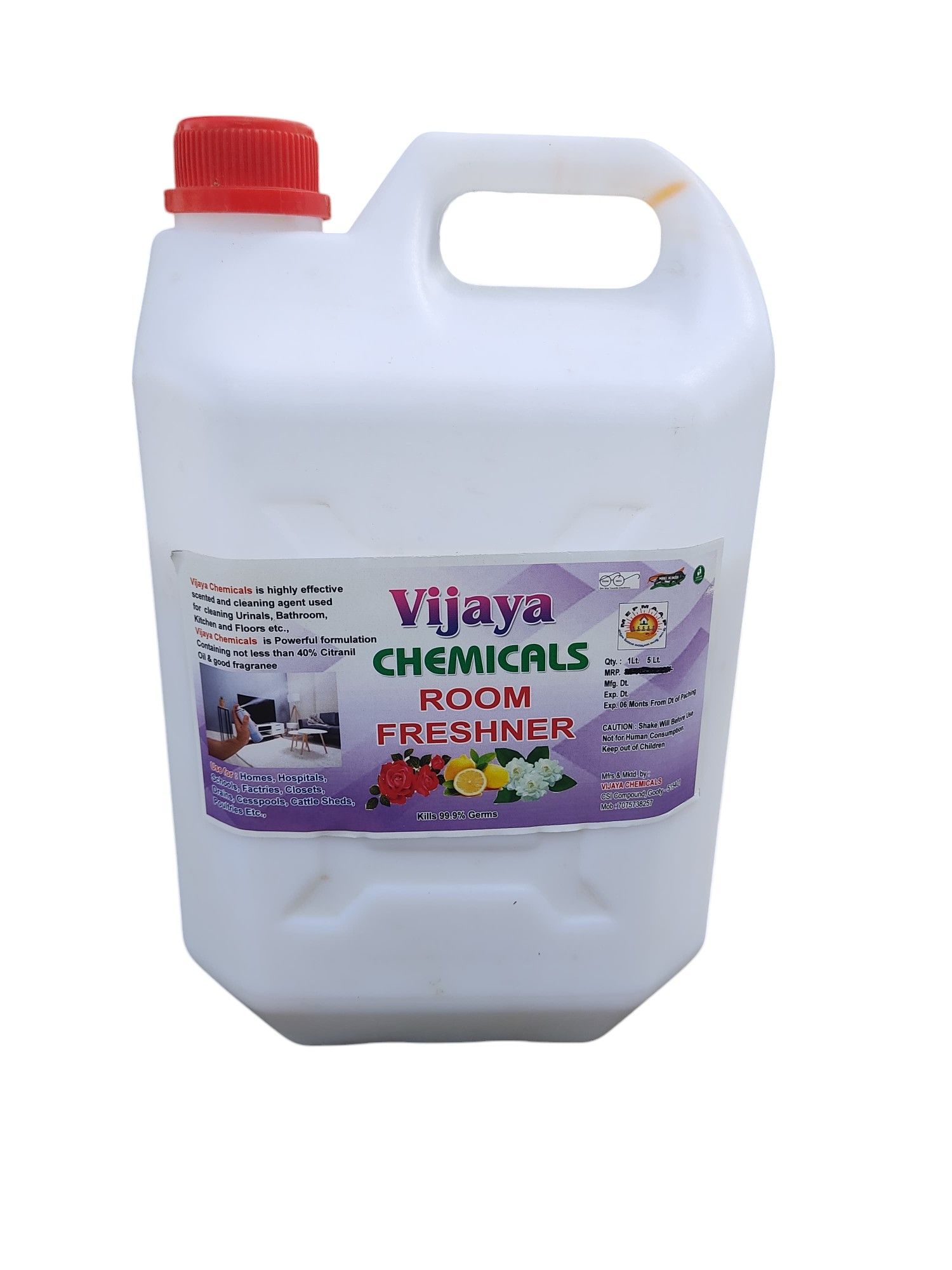 Here is a SEO optimized title:**Vijaya Chemicals Room Freshener, 1 Liter** but it is important to take precautions when using it. Avoid contact with eyes and skin.