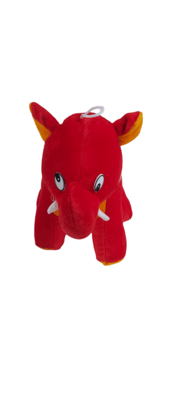  Cute and cuddly red plush elephant stuffed animal toy