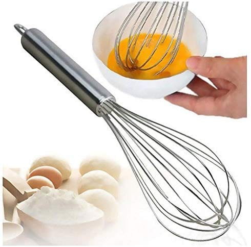 Namaskaram Stainless Round Steel Manual Hand Blender Mixer for Milk Coffee Egg Beater Juice Lassi Butter Pack of 1 (Silver)