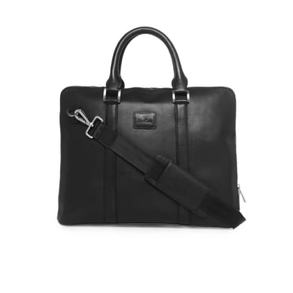 Black Leather Laptop Bag