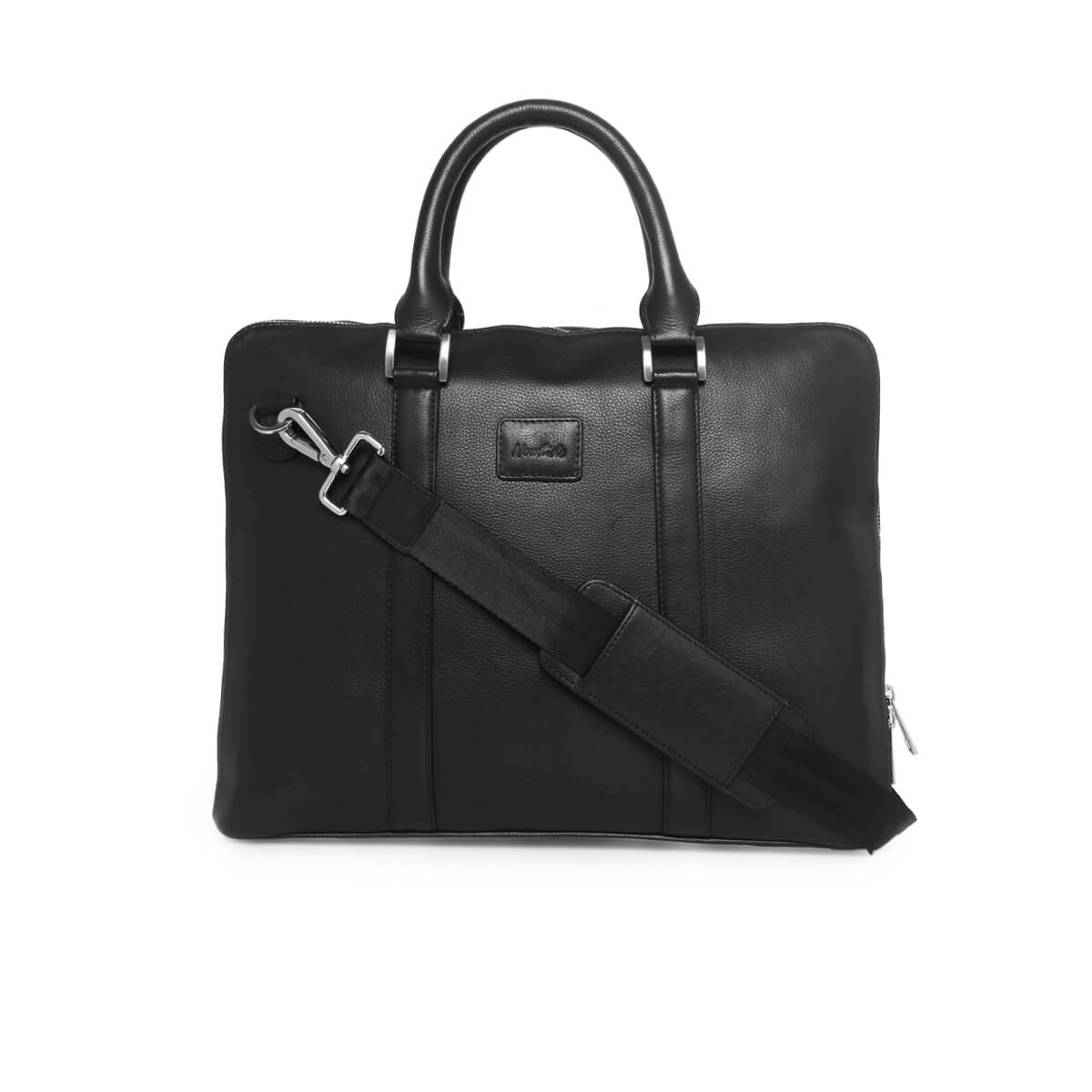 Black Leather Laptop Bag