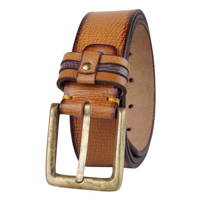 Newhide Tan Color Crackle Oil Pull-up Leather Casual Designer Belt TEX35