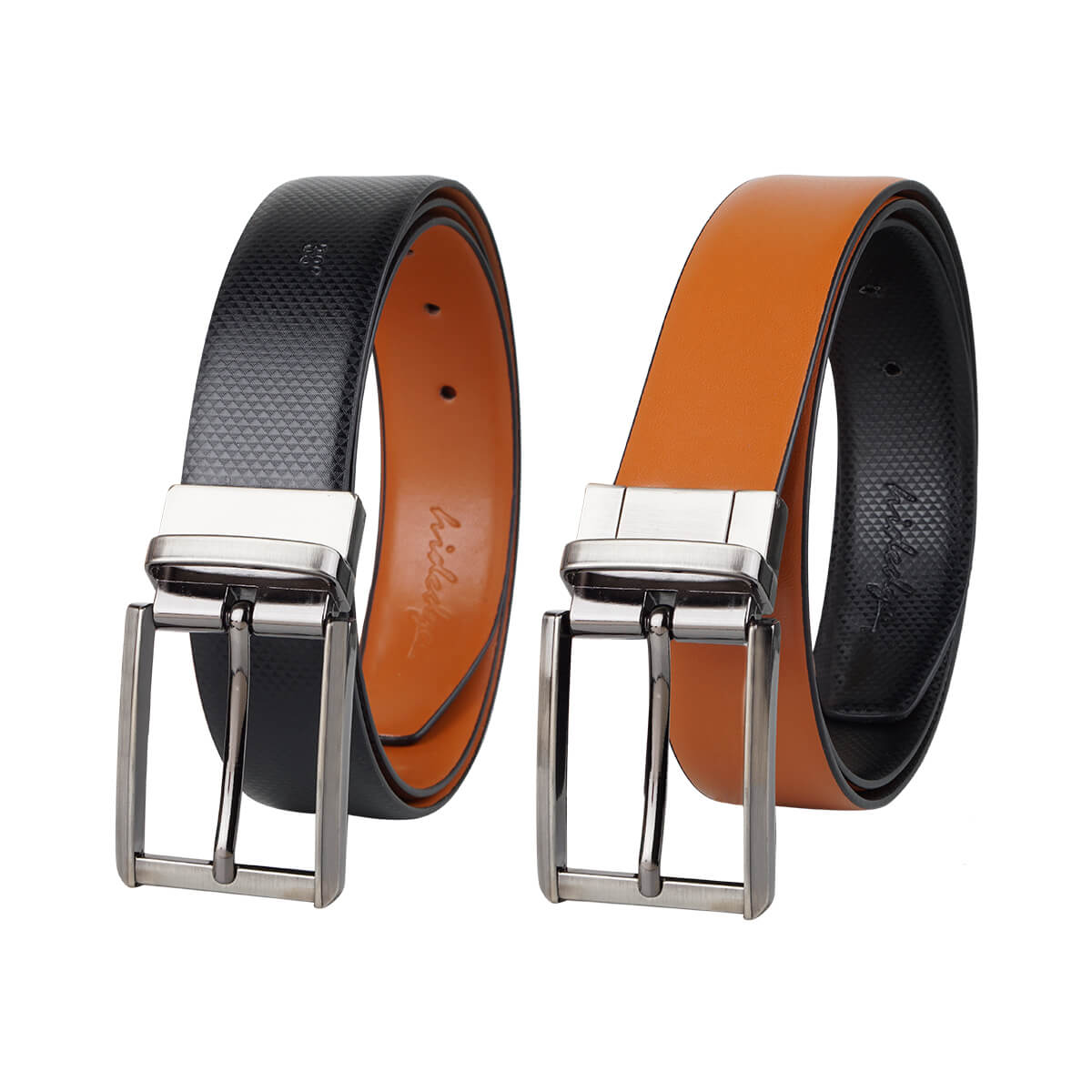 Hidedge 2 Texture, 2 Colour - Vegan Leather Reversible Belt BL38