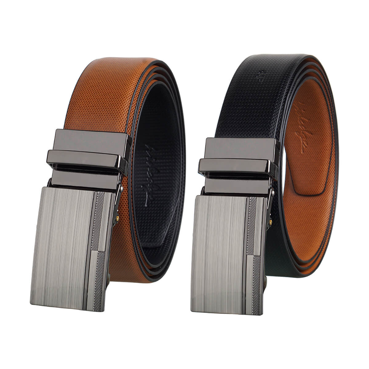 Hidedge 2 Texture, 2 Colour - Vegan Leather Reversible Belt BL02 - 32