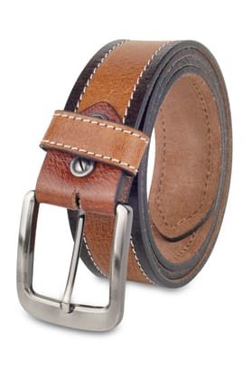 Tan Leather 40 mm Casual Designer Belt ONBCSTX3890