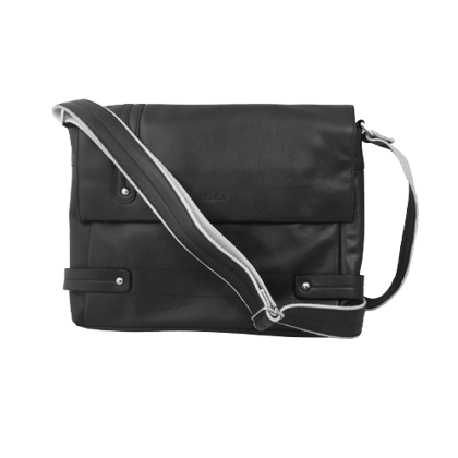 Black Leather Sling Bag