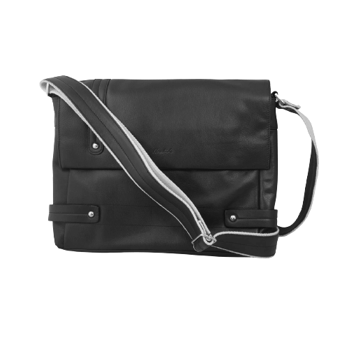 Black Leather Sling Bag