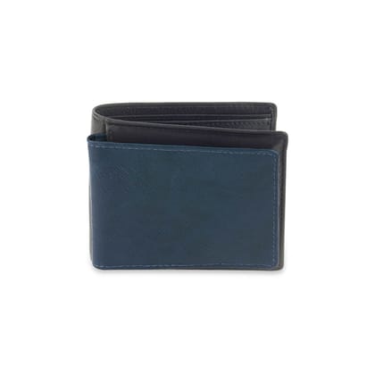 Designer Leather Wallet in 2 Colors (Blue & Black) with Extra 7+8 Card Slots. M31 - RFID Protected