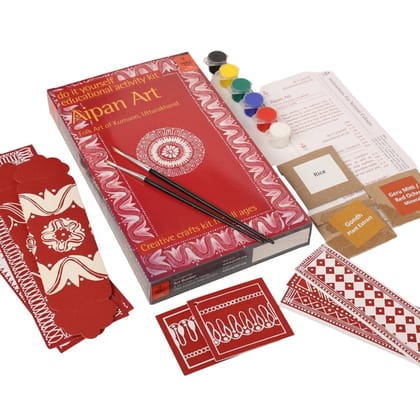 DIY Colouring Folk Art kit Aipan Painting