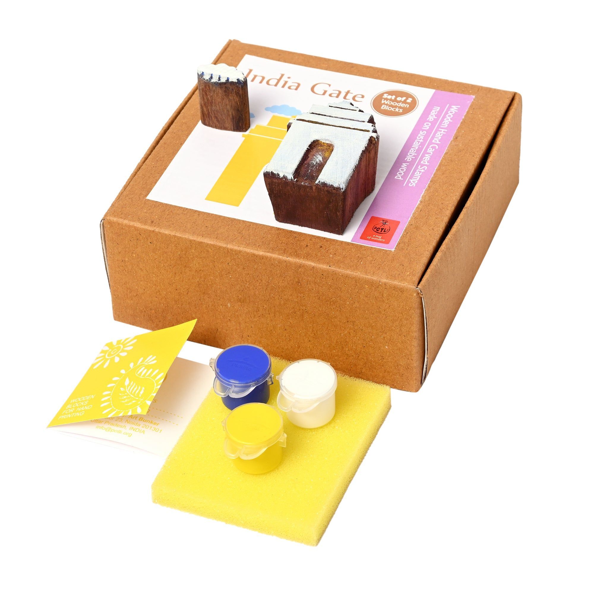 DIY Wooden Block Printing Set India Gate