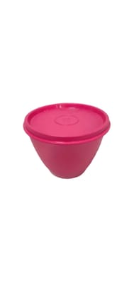  "Large Plastic Mixing Bowl with Lid - Pink"