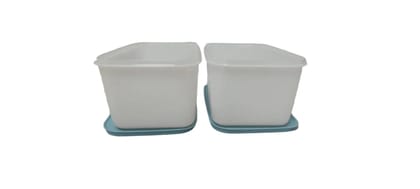  2-Pack Glass Food Storage Containers with Blue Lids