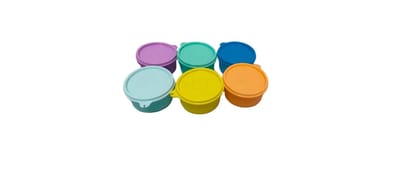 Set of 6 Tupperware Food Storage Containers with Lids - Microwave and Dishwasher Safe - BPA-Free