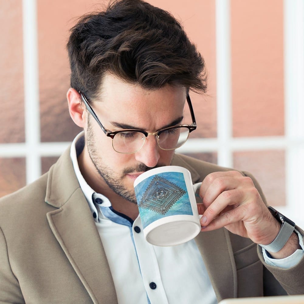 Designer Ceramic Mug-Mandala Design-02-By EqualLife -EL7222103