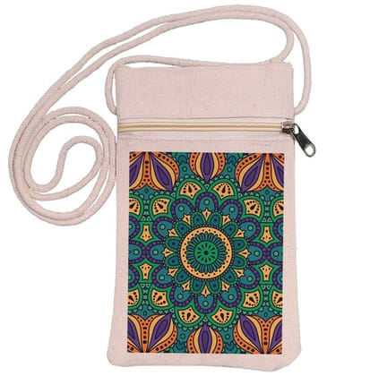 Eco-Friendly Recycled Cotton Canvas Mobile Phone Sling  Bag - Design-6 - EL8220186