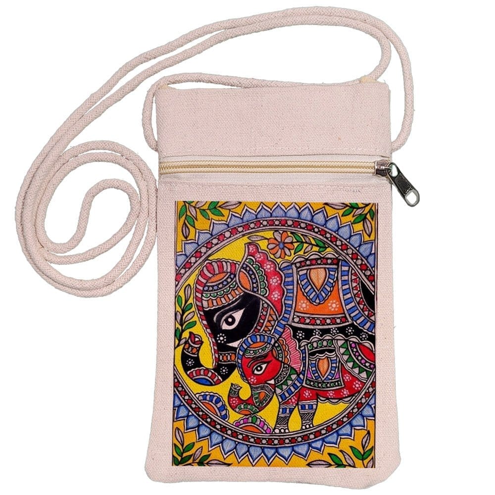 Eco-Friendly Recycled Cotton Canvas Mobile Phone Sling  Bag - Design-22 - EL8220202