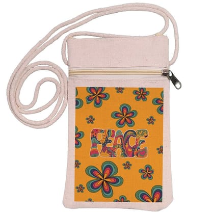 Eco-Friendly Recycled Cotton Canvas Mobile Phone Sling  Bag - Design-57 - EL8220237