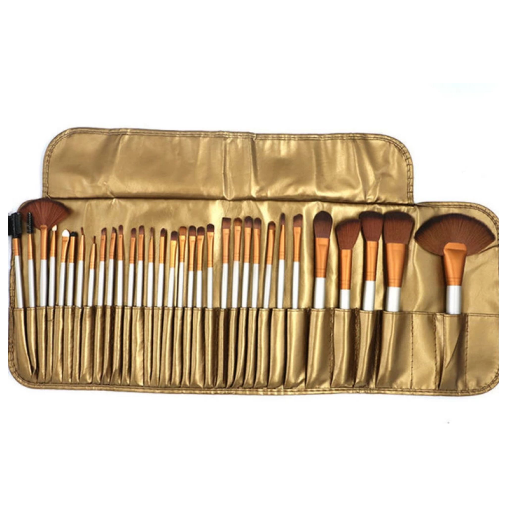 32 Pcs Makeup Brushes Set Foundation Powder Blush Eyeshadow Blending Cosmetic Make Up Brush Kit With Gold Case