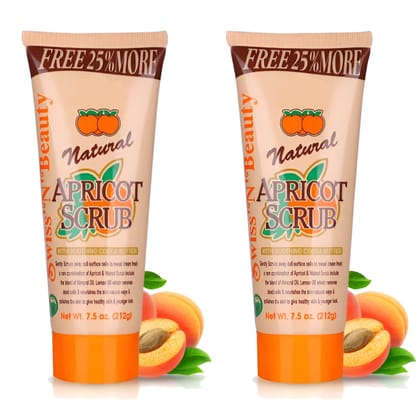 Apricot Face Scrub Instantly Clear And Bright Skin Removes Dead Skin Cells, 2 Pcs Combo Pack (212 Grm Each)