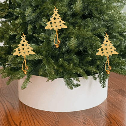 Wanna Party Christmas Tree Ornaments - Glitter Gold Christmas Tree Hanging Decoration - 1PC