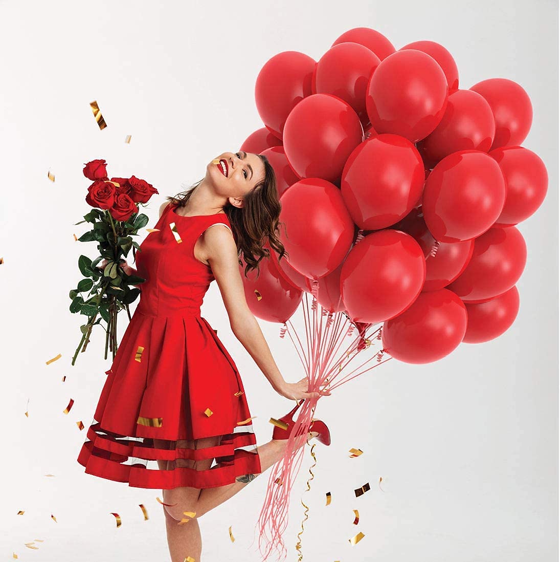 Wanna Party Red Latex Balloons 12"