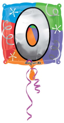 Wanna Party 18" LETTER O QUAD BALLOON