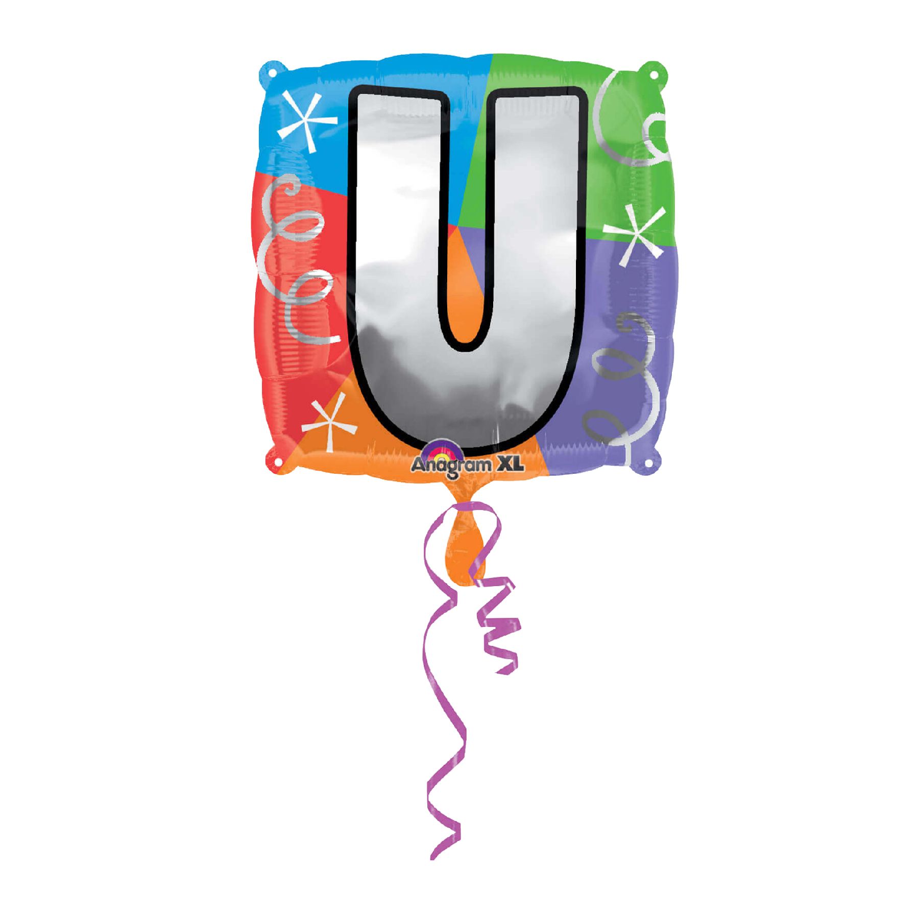 Wanna Party 18" LETTER U QUAD BALLOON