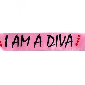 Wanna Party I'M A DIVA Satin Sash