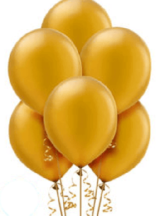 Wanna Party Golden Latex Balloons 12"